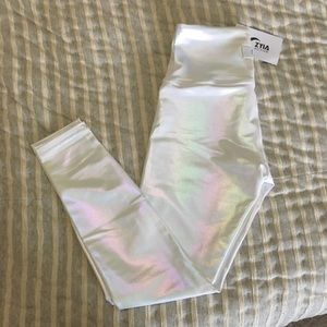 Zyia White Unicorn Leggings